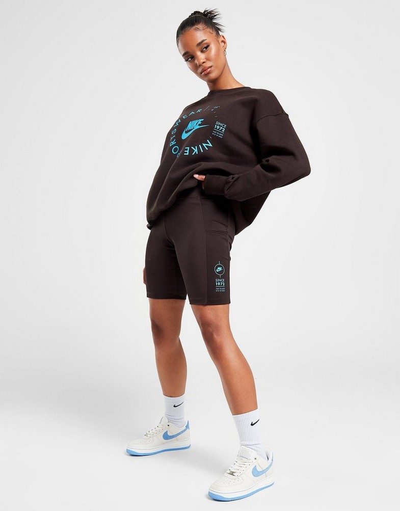 Női rövidnadrág NIKE RÖVIDNADRÁG W NSW TIGHT SHORT RIB SU SHORTS FJ4876-220 Barna