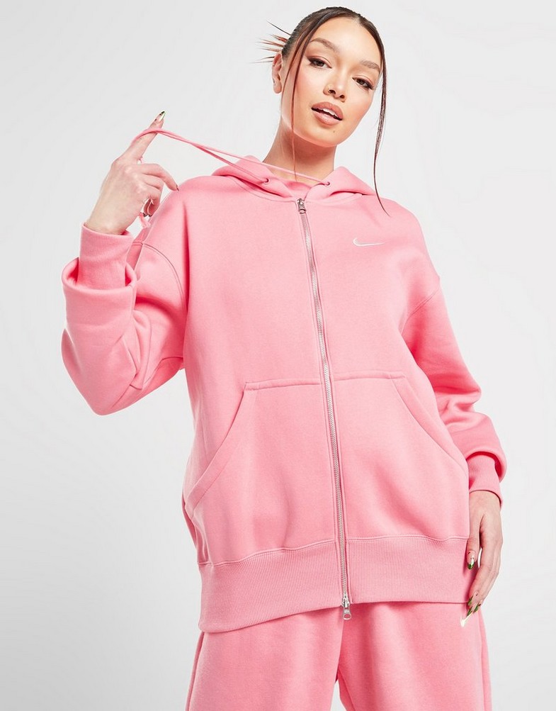 Bluză pentru femei NIKE BLUZĂ CU GLUGĂ W NSW PHNX FLC SWEATSHIRT DQ5758-611 Roz