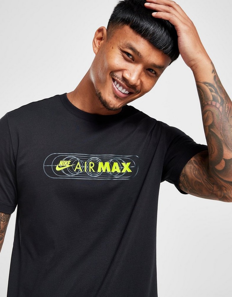 Koszulka, t-shirt męski NIKE T-SHIRT M NSW AIR MAX SS TEE TEE FB1439-010 Czarny