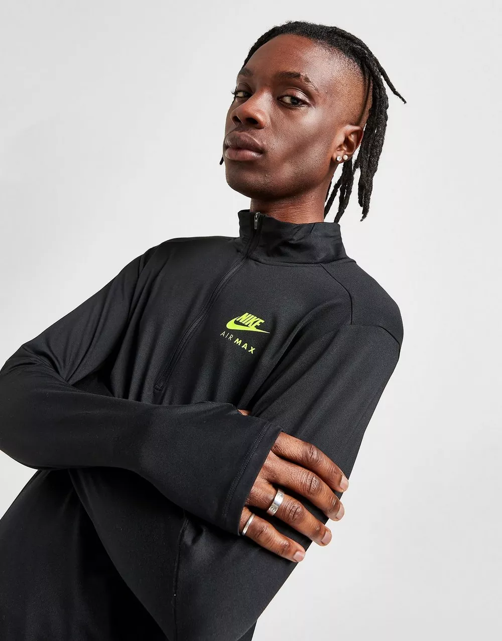 NIKE КОФТА НА БЛИСКАВЦІ З КАПЮШОНОМ   MAX PERF H.ZIP BLK SWE, фото 1 з 6