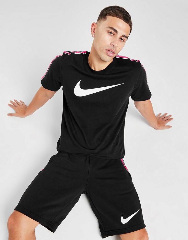 NIKE TRICOU M NSW REPEAT SW SS TEE TEE Bărbați Negru DX2032-013