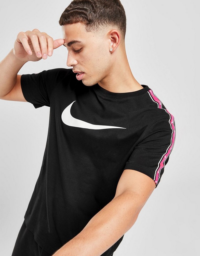 Tricou pentru bărbați NIKE TRICOU M NSW REPEAT SW SS TEE TEE DX2032-013 Negru