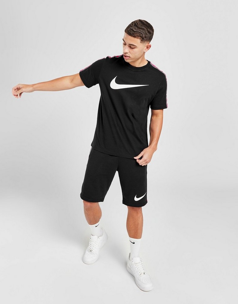 Koszulka, t-shirt męski NIKE T-SHIRT M NSW REPEAT SW SS TEE TEE DX2032-013 Czarny