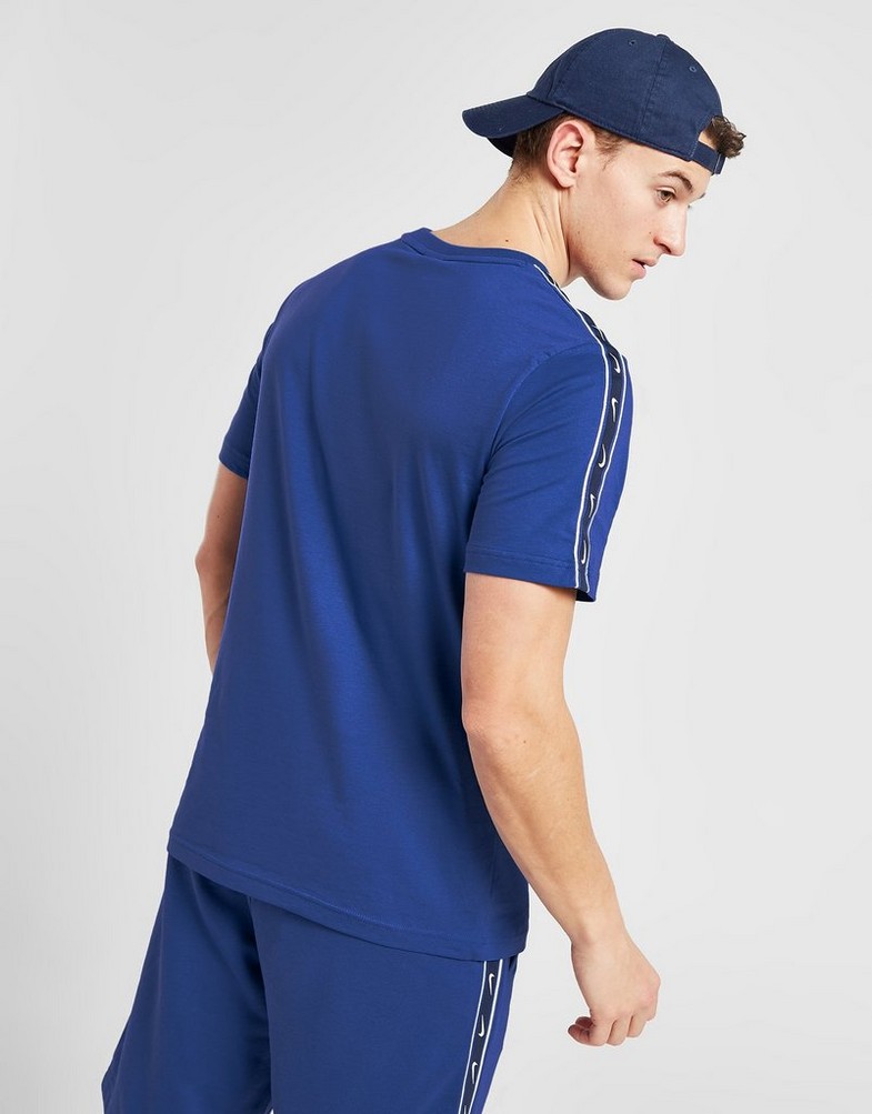 Koszulka, t-shirt męski NIKE T-SHIRT M NSW REPEAT SW SS TEE TEE DX2032-480 Niebieski