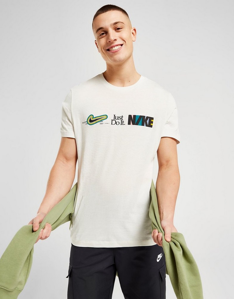 Koszulka, t-shirt męski NIKE T-SHIRT DNA AIR BK HT T WHT TEE FB9774-100 Biały