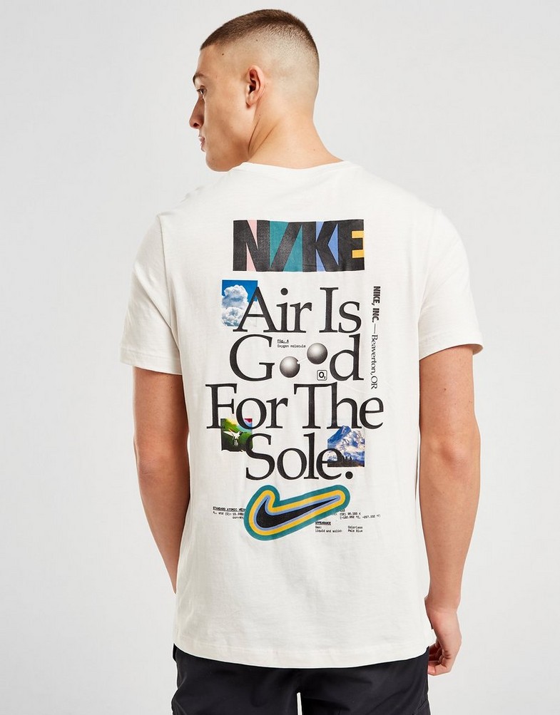 Koszulka, t-shirt męski NIKE T-SHIRT DNA AIR BK HT T WHT TEE FB9774-100 Biały