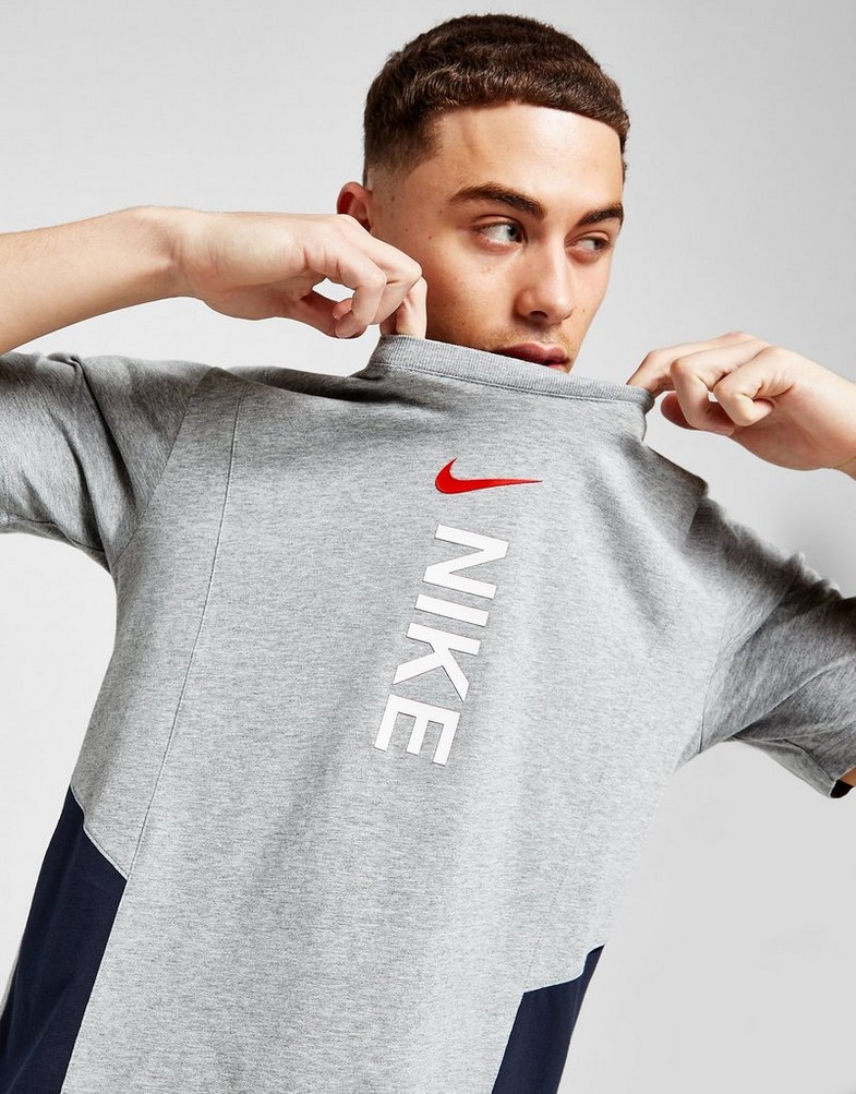 Koszulka, t-shirt męski NIKE T-SHIRT HYBRID TEE NAVY TEE FB1433-063 Szary