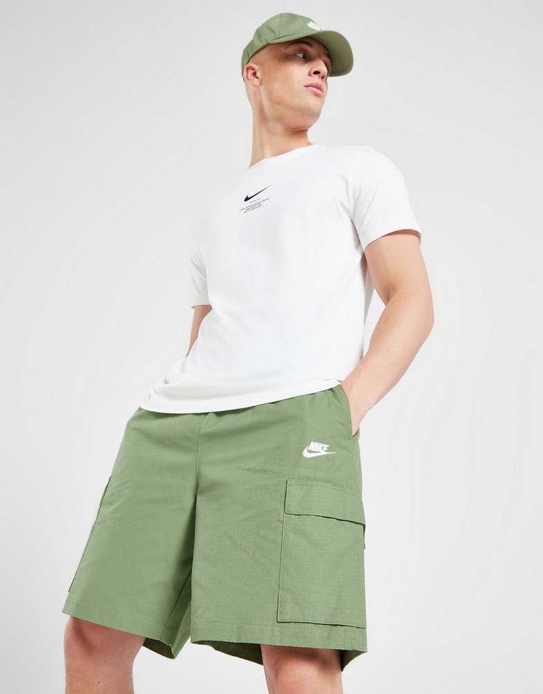 Krótkie spodenki, szorty męskie NIKE SZORTY M NK CLUB CARGO SHORT SHORTS FB1246-386 Khaki