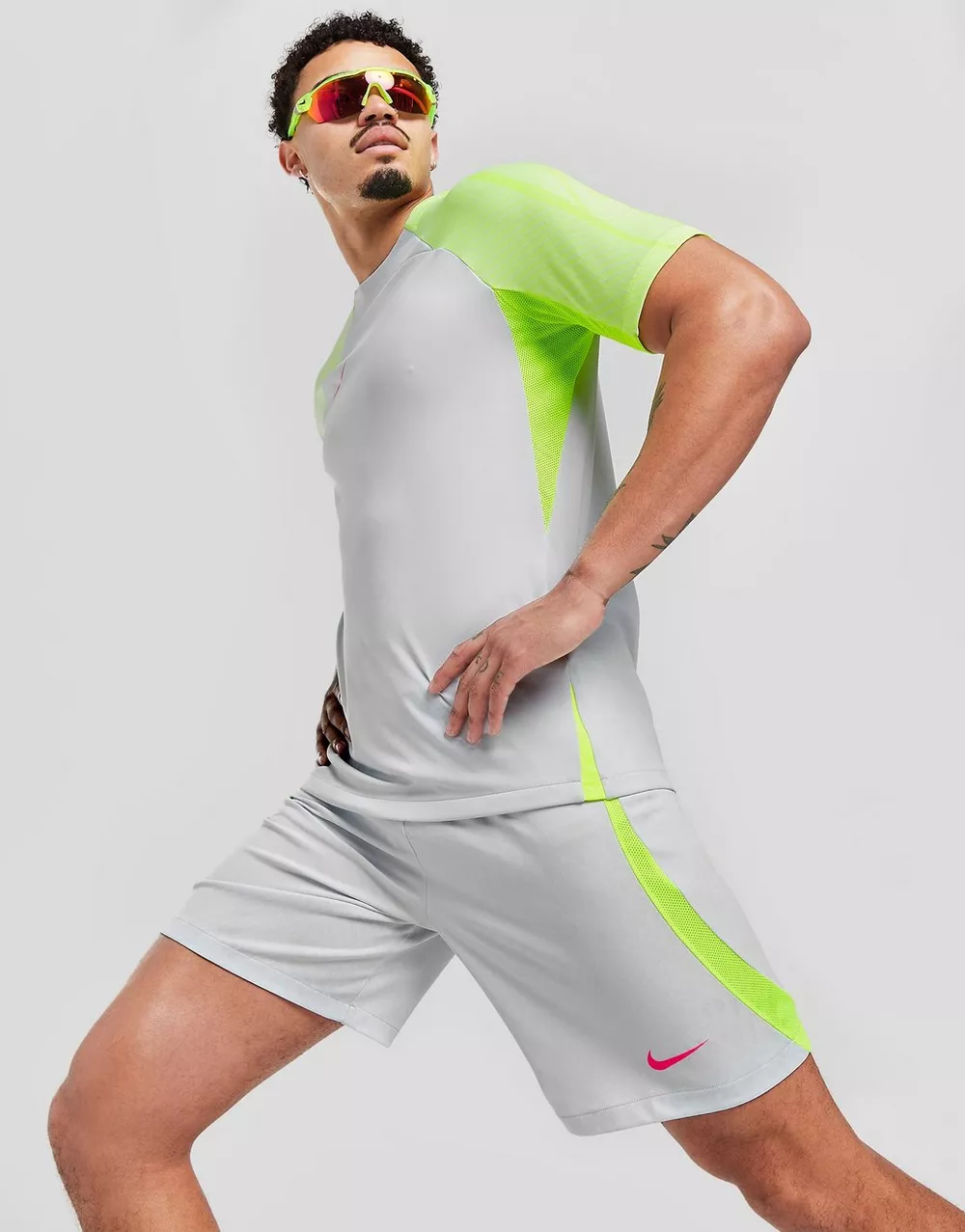 NIKE ШОРТИ STRIKE SHT GRY/VOLT SHORT, фото 1 з 5