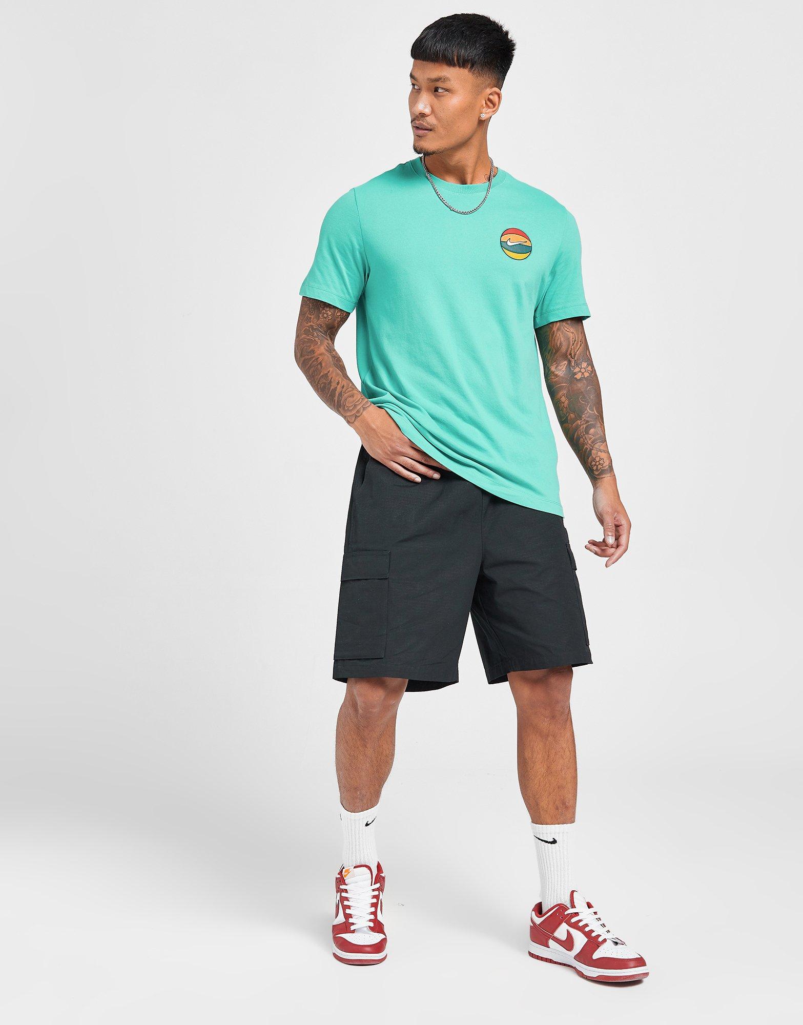 Vyriški marškiniai NIKE MARŠKINĖLIAI BBALL TEE TEAL TEE FD0046-392 Žalia