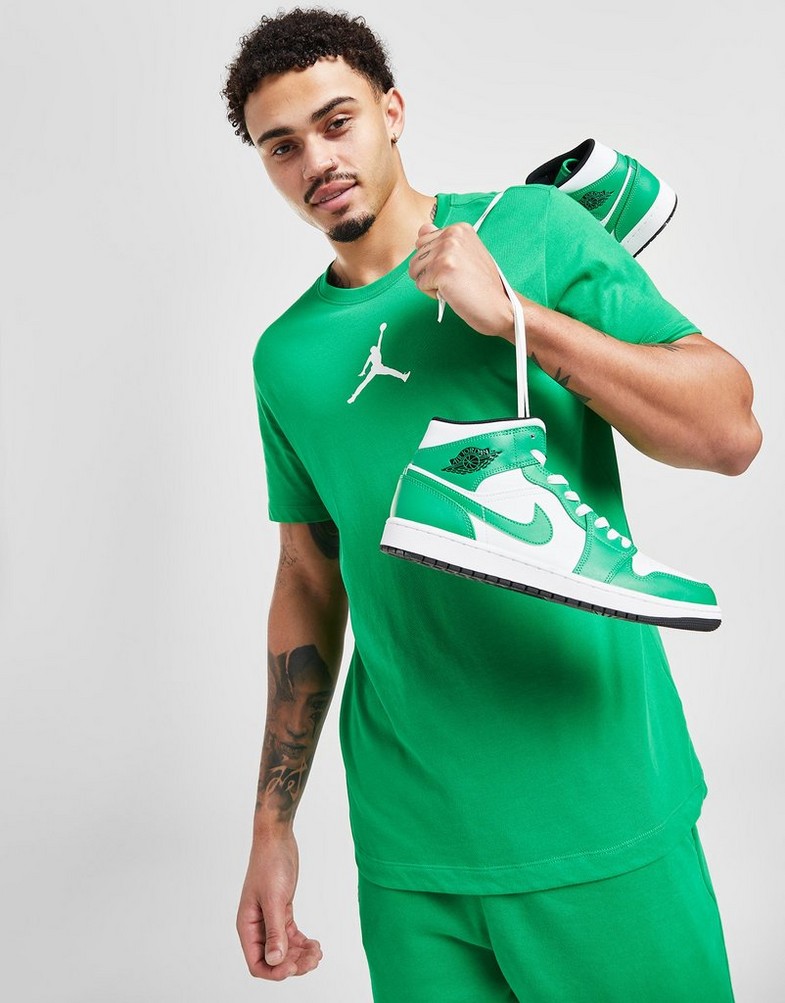 Koszulka, t-shirt męski JORDAN T-SHIRT JDAN SML LOGO TEE GREEN TEE CW5190-310 Zielony