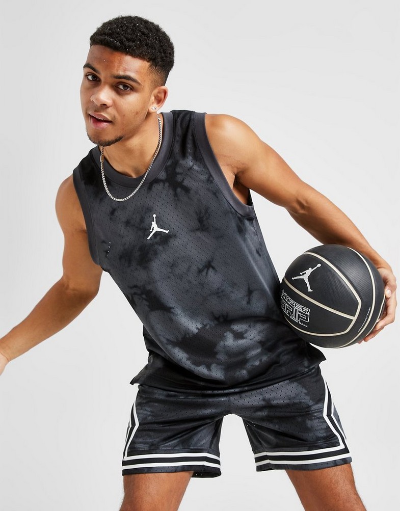 Top pentru bărbați JORDAN MAIOU JDAN TIE DYE JERSEY BLACK TEE DZ0565-022 Negru