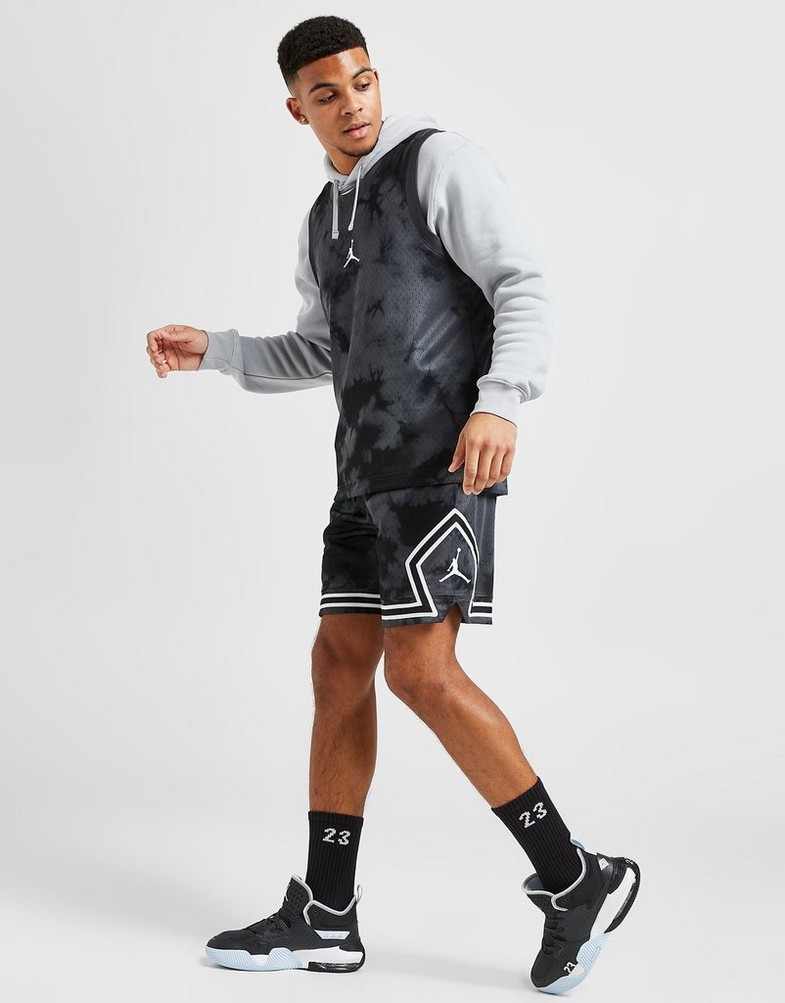 Krótkie spodenki, szorty męskie JORDAN SZORTY JDAN DIA TIE DYE SHT BLACK SHORT DZ0561-022 Czarny