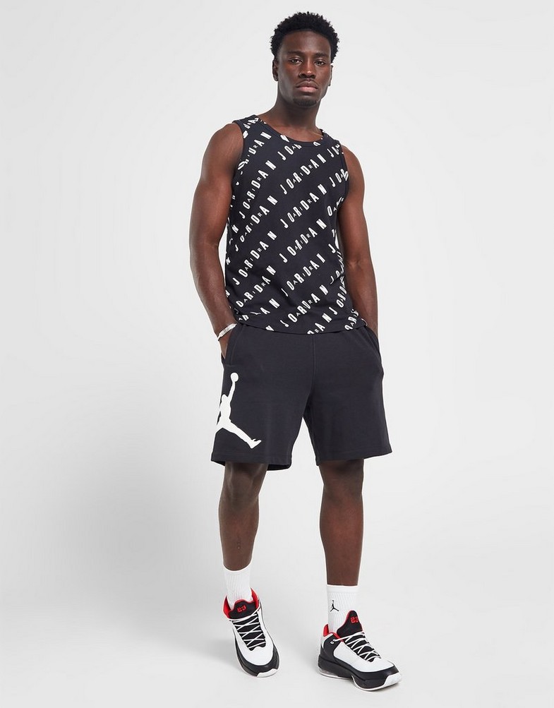 JORDAN TANK JDAN AOP VEST BLK TEE DX9607-010 Czarny
