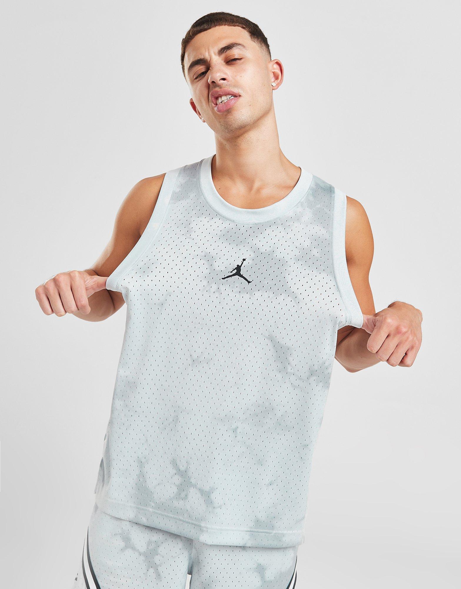 Мъжко фитнес облекло JORDAN ПОТНИК JDAN TIE DYE JERSEY WHITE TEE DZ0565-043 Сив