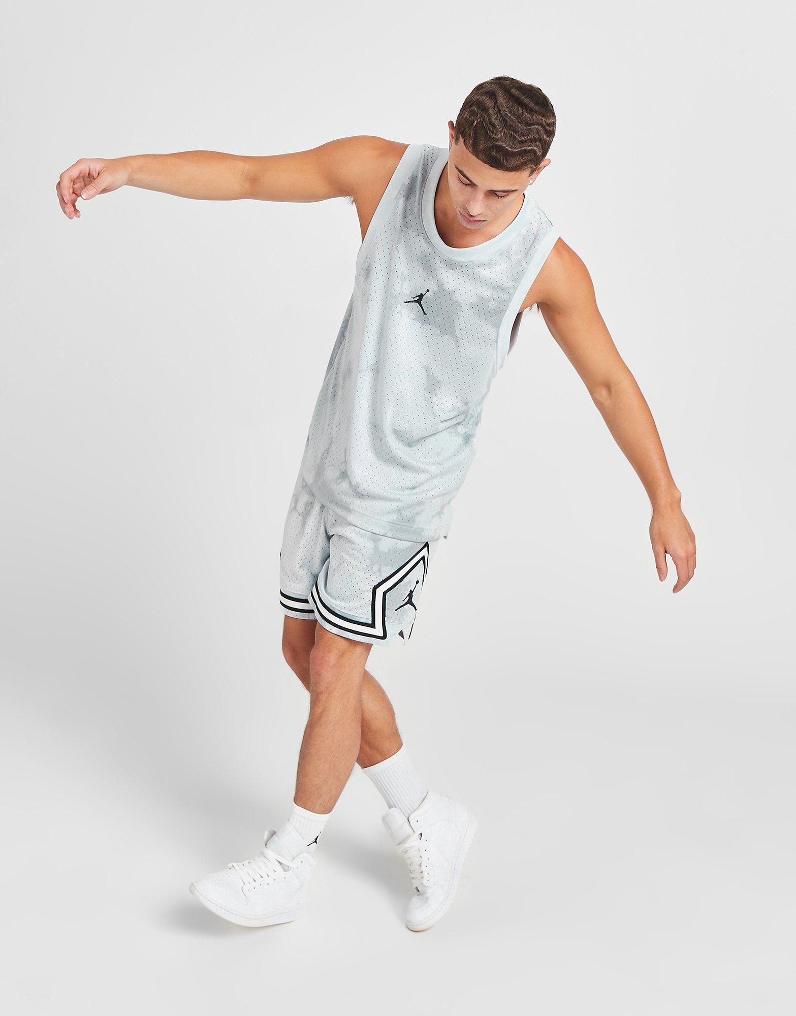 Мъжко фитнес облекло JORDAN ПОТНИК JDAN TIE DYE JERSEY WHITE TEE DZ0565-043 Сив