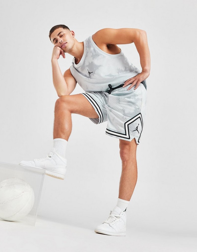 Férfi rövidnadrág JORDAN RÖVIDNADRÁG JDAN TIE DYE AOP SHT WHITE SHORT DZ0561-043 Szürke