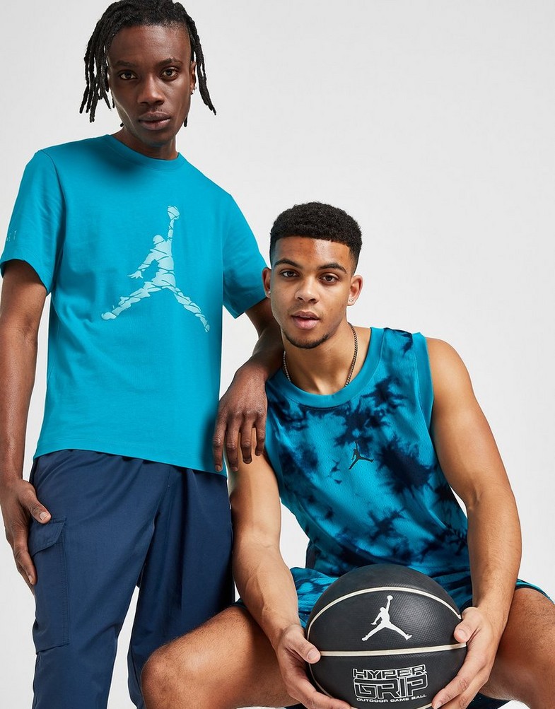 Pánsky top JORDAN TRIČKO JDAN TIE DYE JERSEY BLUE TEE DZ0565-446 Čierna