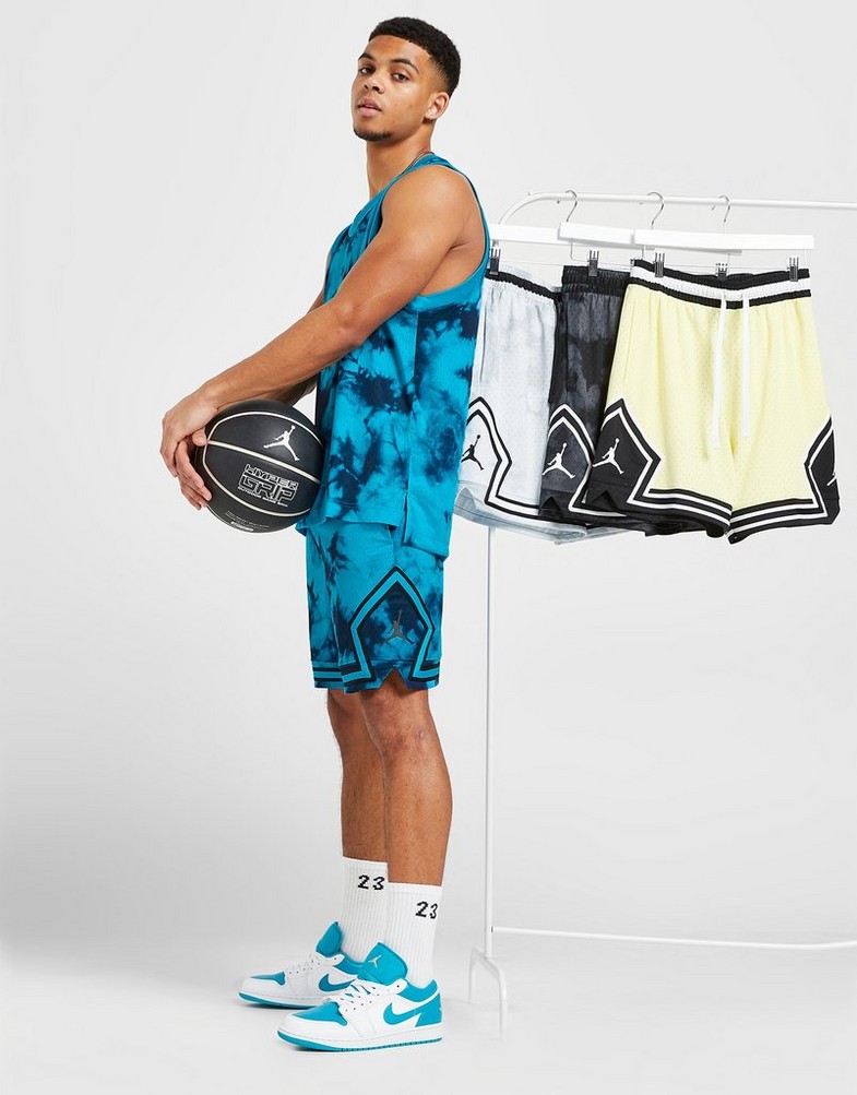 Krótkie spodenki, szorty męskie JORDAN SZORTY JDAN DIA TIE DYE SHT BLUE SHORT DZ0561-446 Niebieski