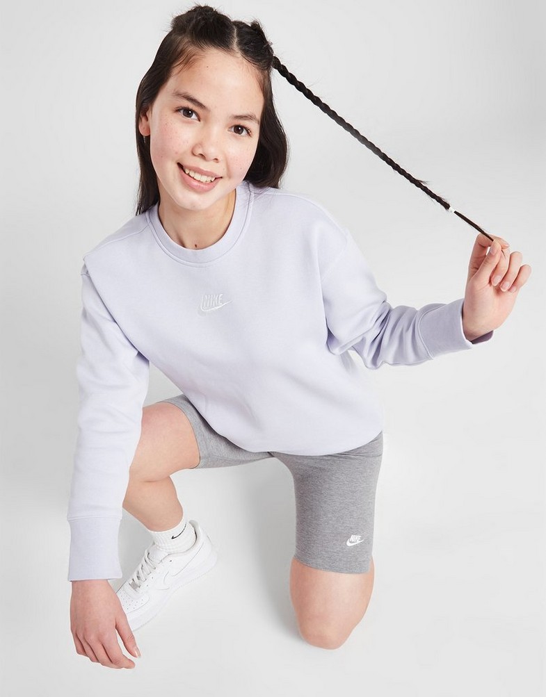 Bluza dziecięca NIKE BLUZA G NSW CLUB FLC BF CREW LBR DD7473-536 Niebieski