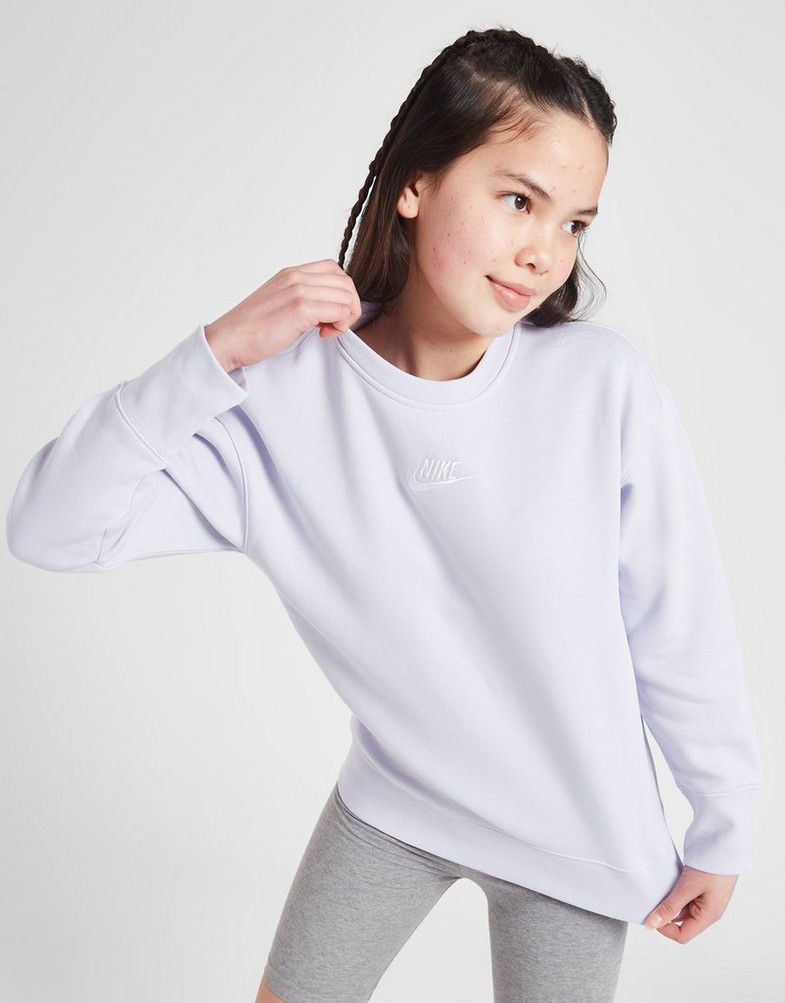 Bluza dziecięca NIKE BLUZA G NSW CLUB FLC BF CREW LBR DD7473-536 Niebieski