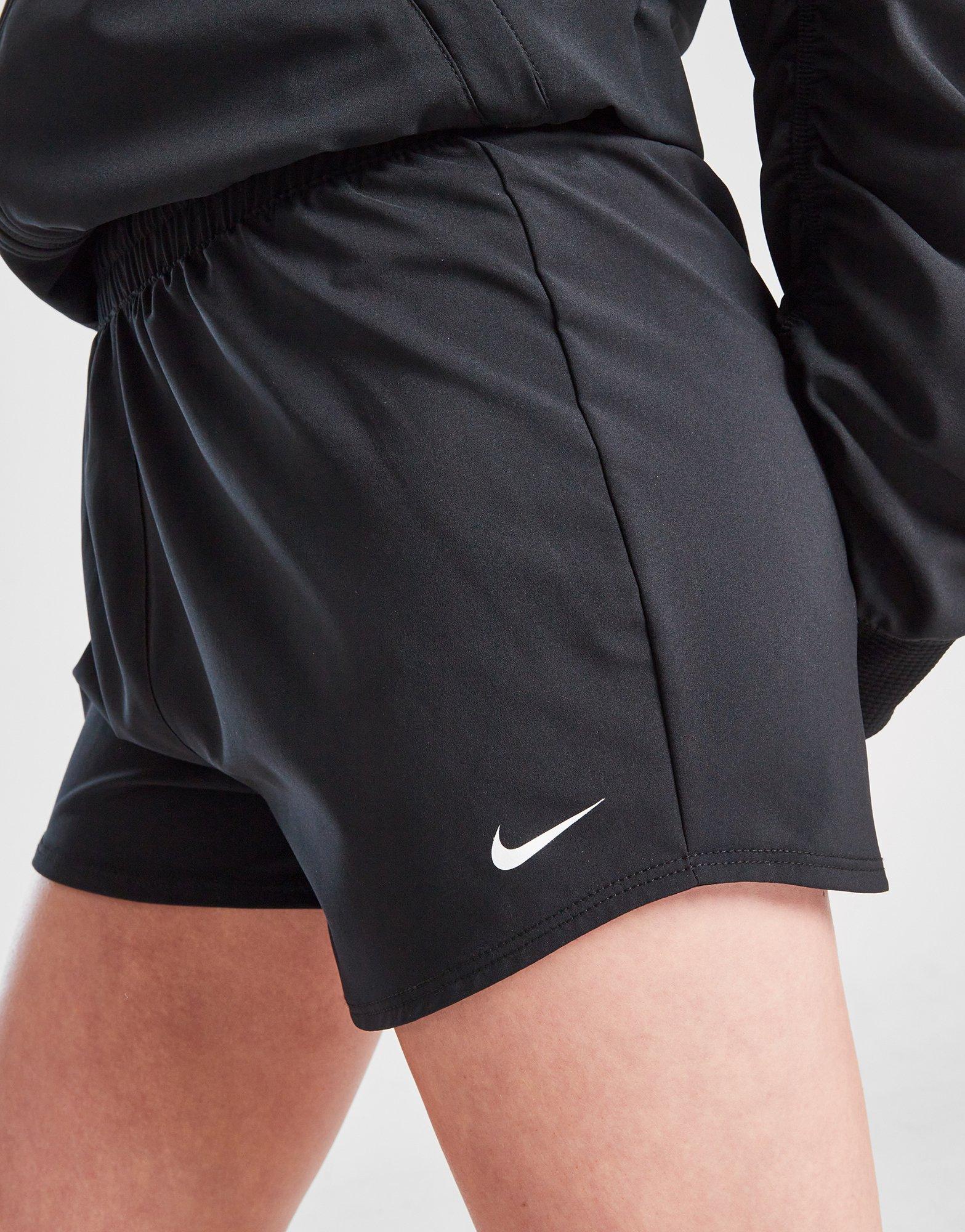 Detské krátke nohavice NIKE ŠORTKY  G NK DF ONE WVN HR SHORT GIRL DX4967-010 Čierna