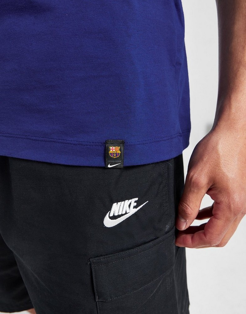 Koszulka, t-shirt męski NIKE T-SHIRT FCB M NK SSL FUTURA TEE TEE FD1085-455 Niebieski