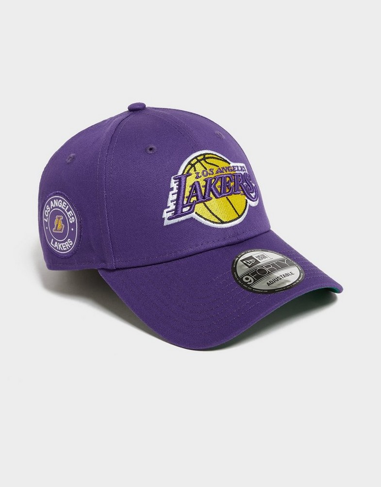 Czapka z daszkiem męska NEW ERA CZAPKA TEAM SIDE PATCH 940 LAKERS LOS ANGELES LAKERS 60298794 Fioletowy