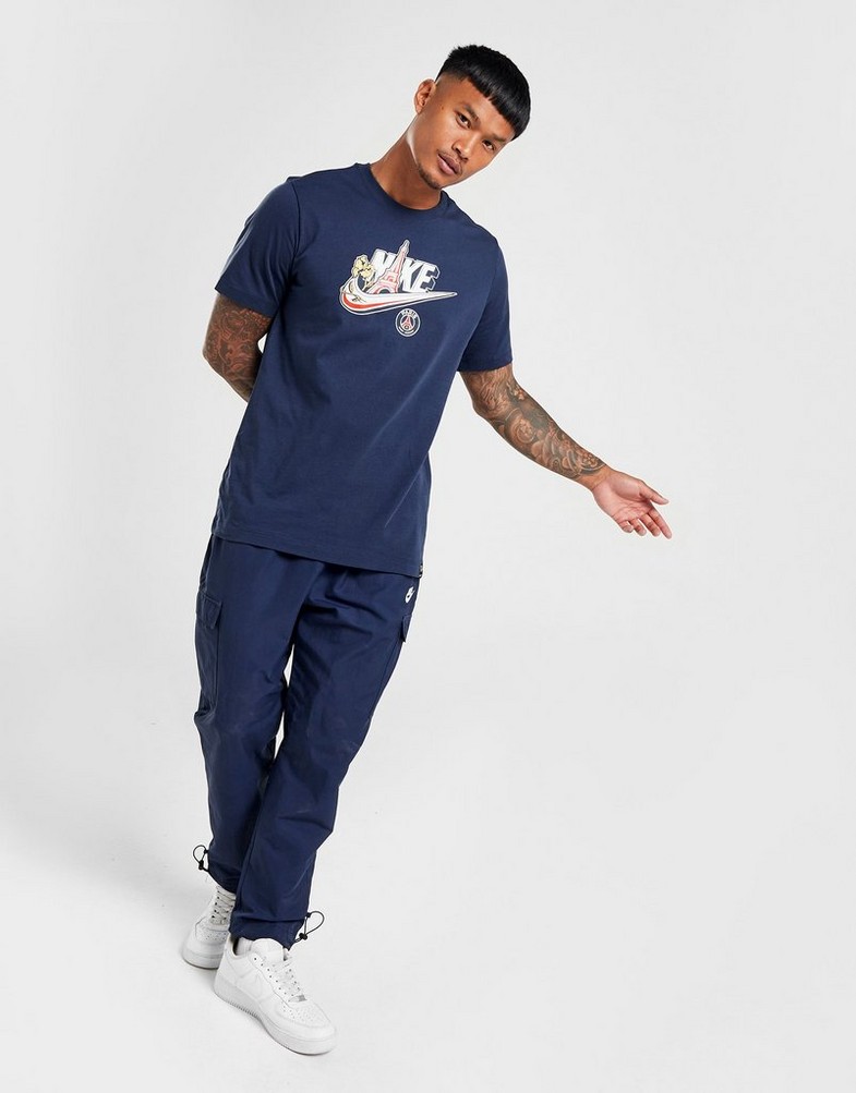Tricou pentru bărbați NIKE TRICOU PSG M NK SSL FUTURA TEE TEE FD1083-410 Albastru