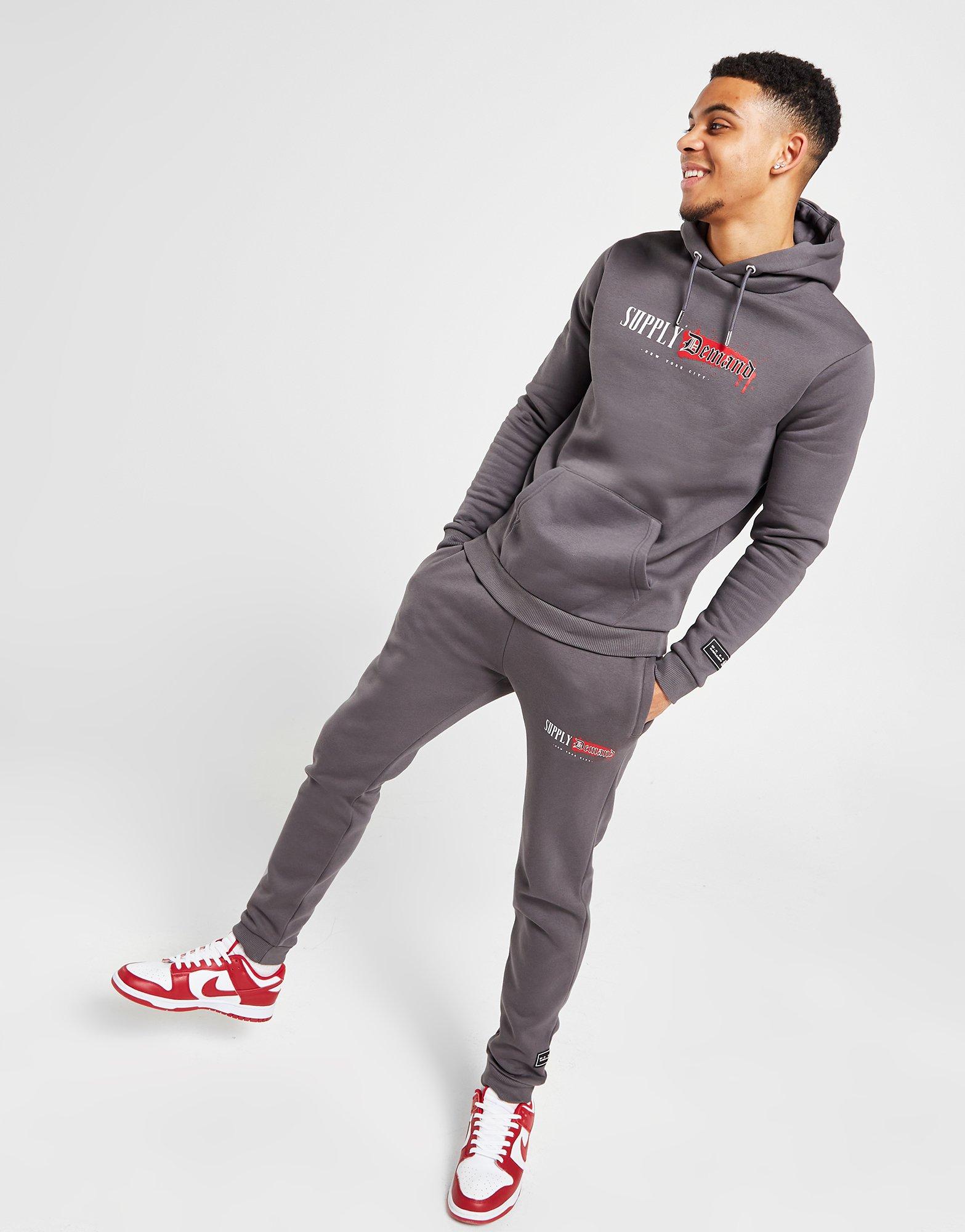 Vyriškas džemperis SUPPLY & DEMAND DŽEMPERIS   SU GOBTUVU HOODED FLCE TP SUPTM16568 Pilka