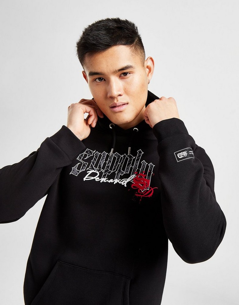 Bluza męska SUPPLY & DEMAND BLUZA Z KAPTUREM BLAZE HD BLK HOODED FLEECE SUPTM16574 Czarny