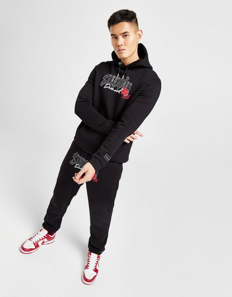 Bluza męska SUPPLY & DEMAND BLUZA Z KAPTUREM BLAZE HD BLK HOODED FLEECE SUPTM16574 Czarny