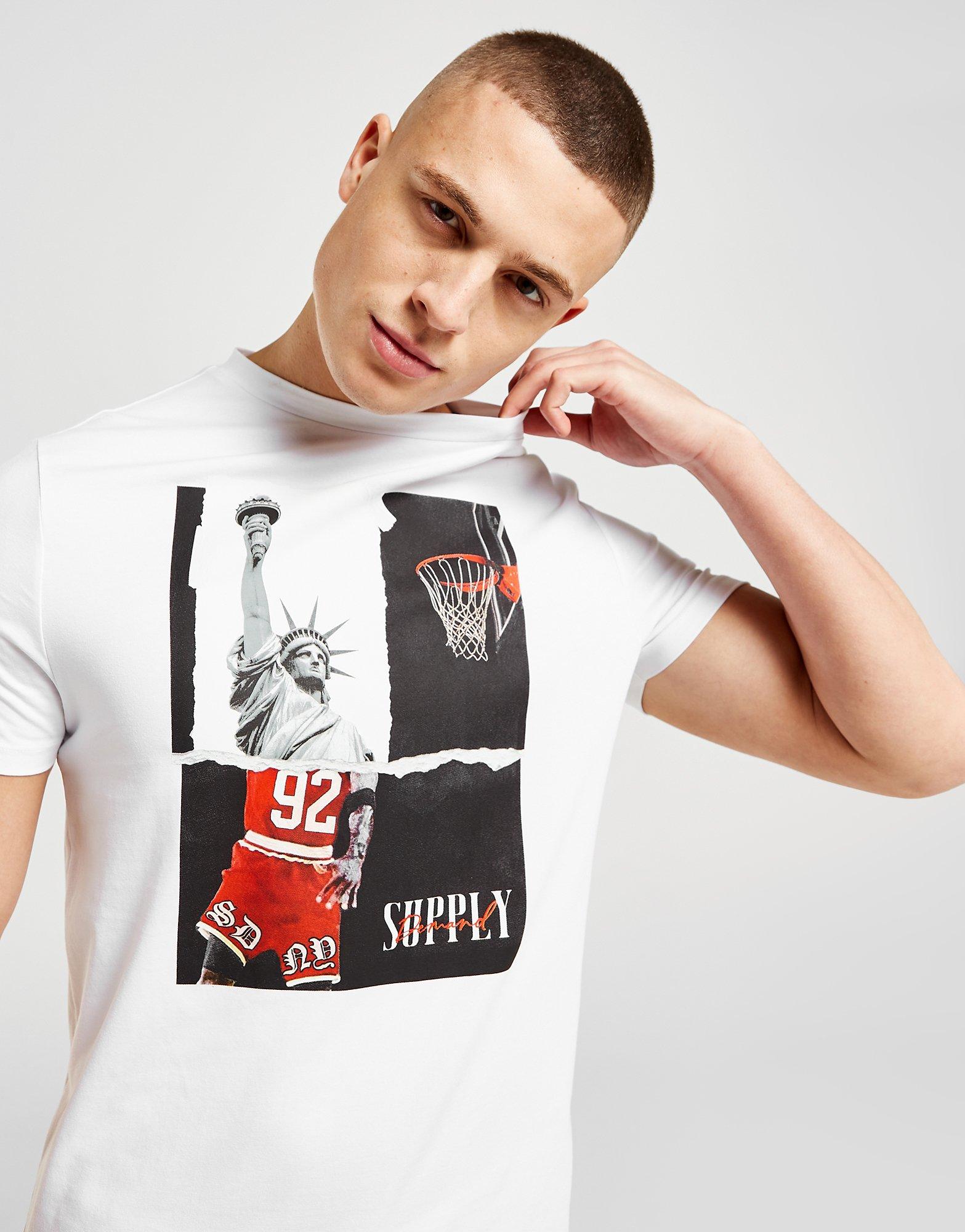 Vyriški marškiniai SUPPLY & DEMAND MARŠKINĖLIAI SLAMMER TEE WHT TEE - SHIRTS SUPTM16565 Balta