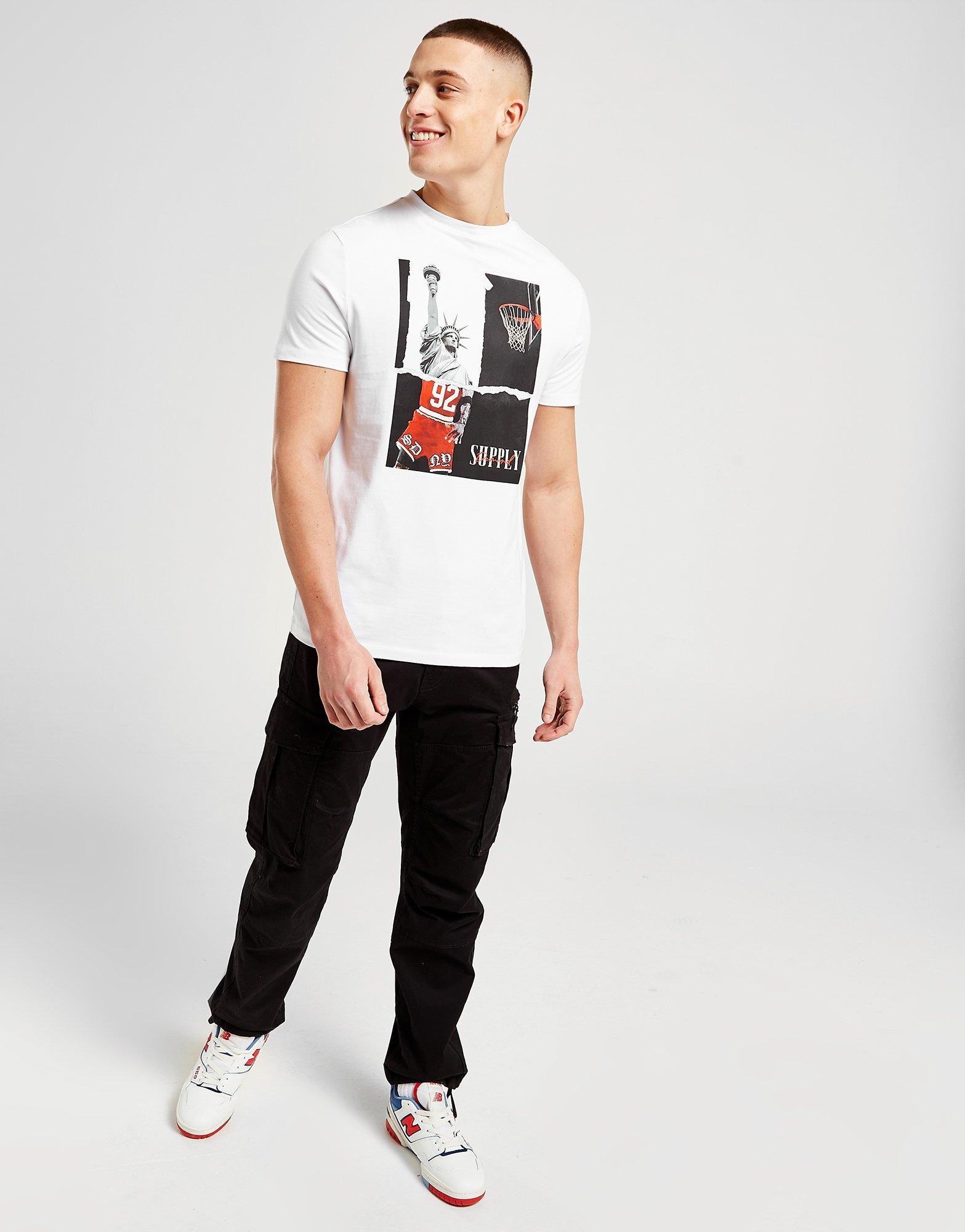 Vyriški marškiniai SUPPLY & DEMAND MARŠKINĖLIAI SLAMMER TEE WHT TEE - SHIRTS SUPTM16565 Balta