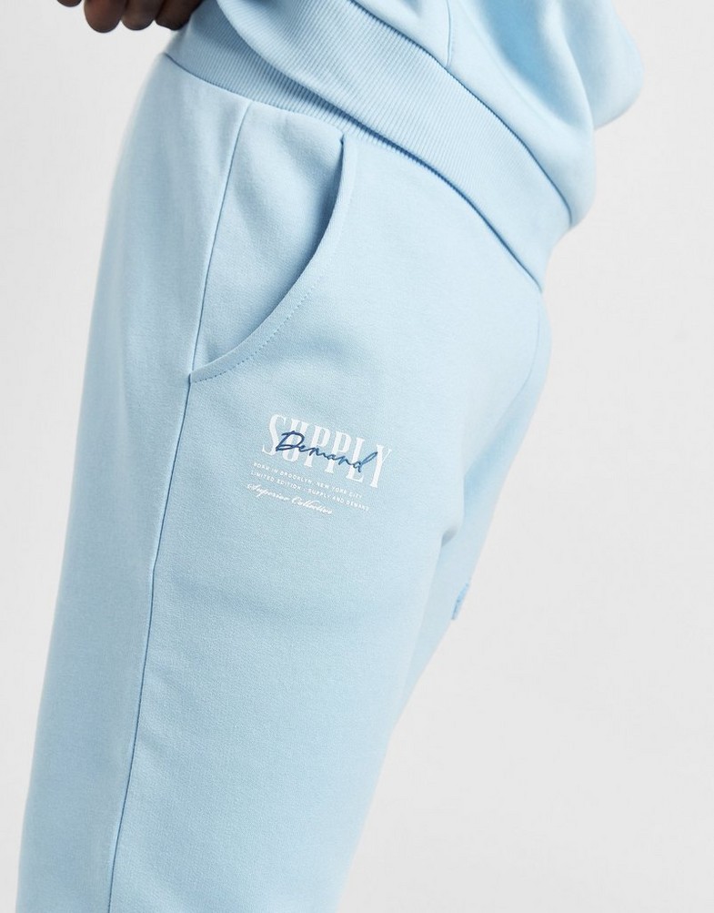 SUPPLY & DEMAND SPODNIE FLEECE PANTS SUPTM16572 Niebieski