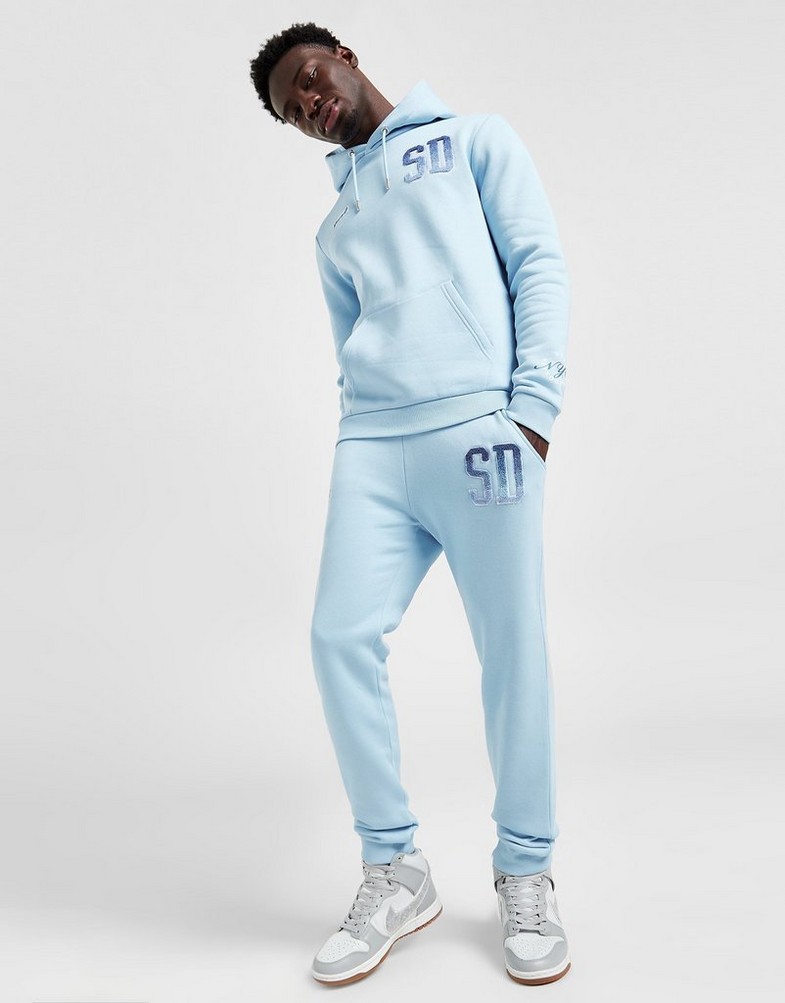 SUPPLY & DEMAND SPODNIE FLEECE PANTS SUPTM16572 Niebieski