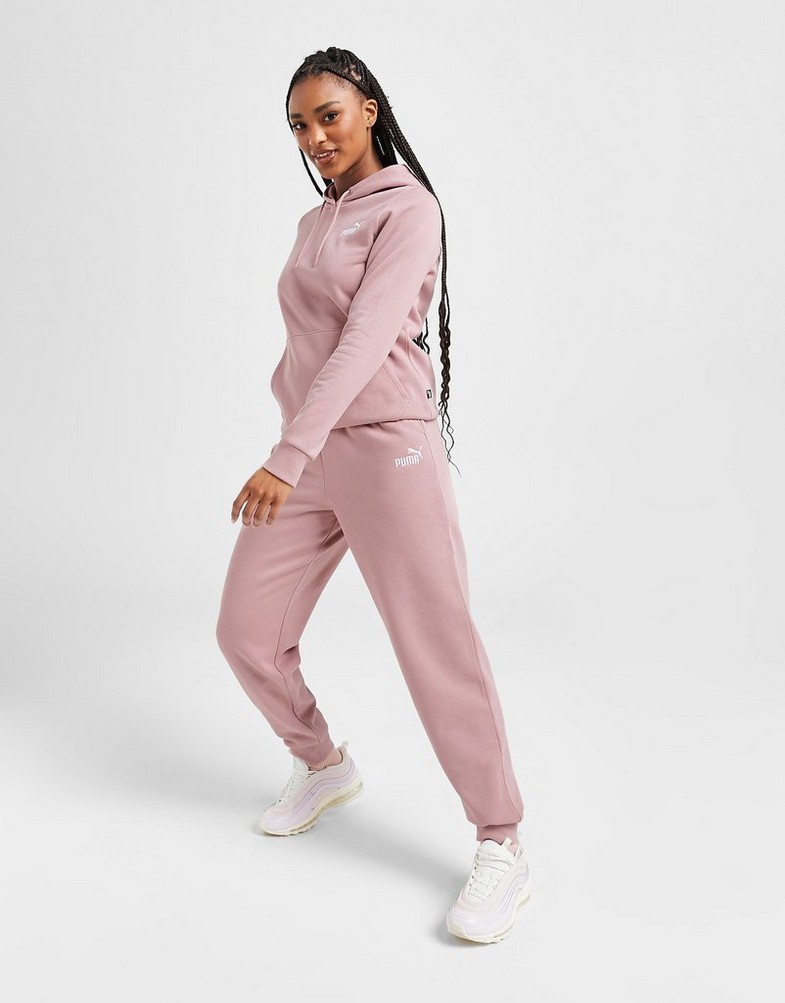 Pantaloni pentru femei PUMA PANTALONI  ESS+ EMBROIDERY HIGH-WAIST PANTS 67000738 Roz