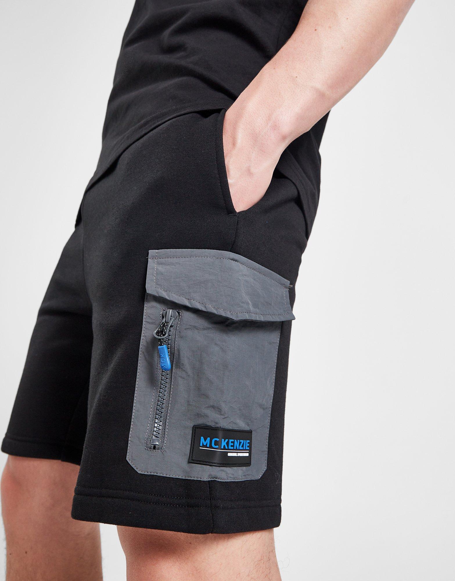 Vyriška sportiniai kostiumai MCKENZIE KOMPLEKTAS REWARD TEE/SHT SET BLK COTTON/NYLON SUIT MCKTM15830090 Juoda