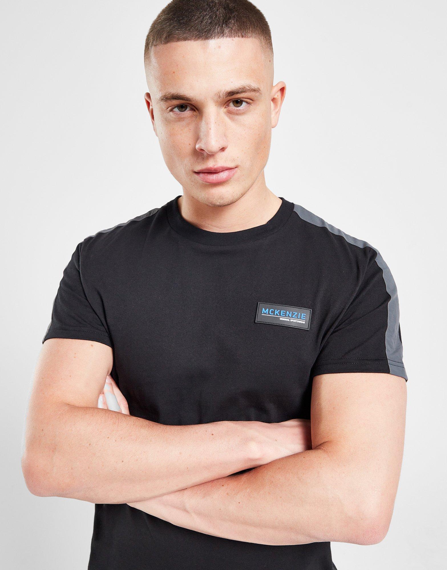 Vyriška sportiniai kostiumai MCKENZIE KOMPLEKTAS REWARD TEE/SHT SET BLK COTTON/NYLON SUIT MCKTM15830090 Juoda