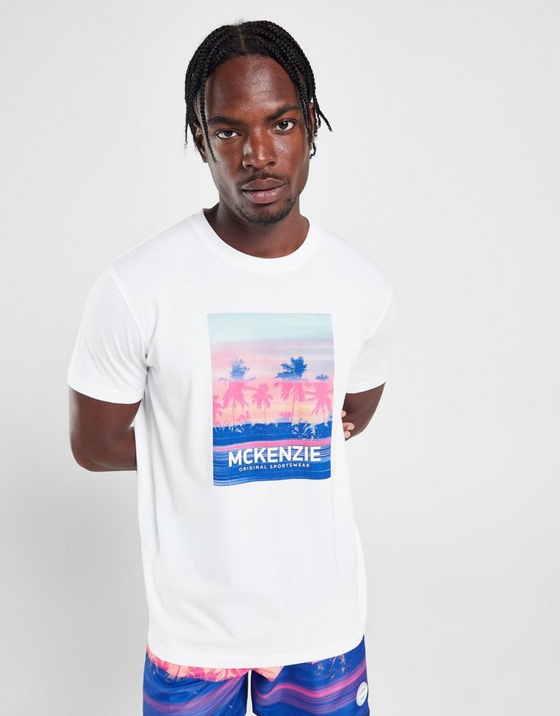 Koszulka, t-shirt męski MCKENZIE T-SHIRT LYNX TEE WHT TEE - SHIRTS MCKTM15761010 Biały