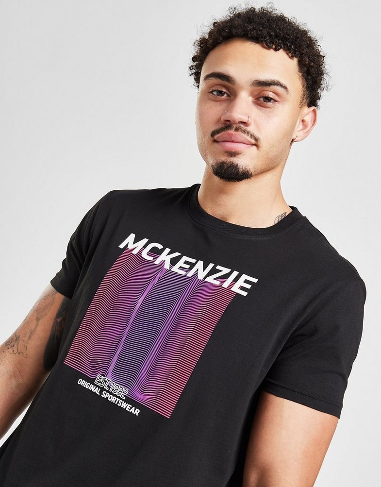 Koszulka, t-shirt męski MCKENZIE T-SHIRT SPADE TEE BLK TEE - SHIRTS MCKTM15762090 Czarny