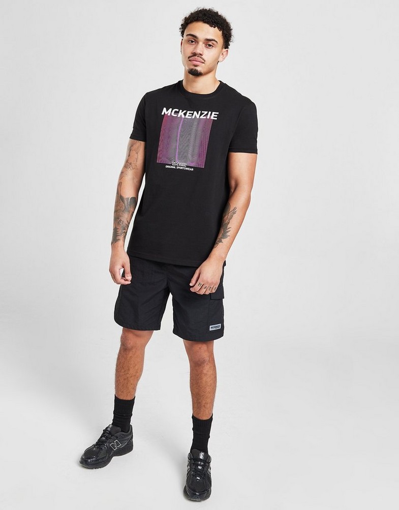 Koszulka, t-shirt męski MCKENZIE T-SHIRT SPADE TEE BLK TEE - SHIRTS MCKTM15762090 Czarny