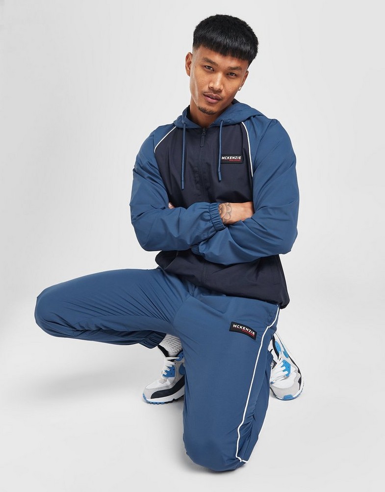 Trening pentru bărbați MCKENZIE SET SULTAN FZ WVN SUIT EBL COTTON/NYLON SUITS MCKTM15276110 Albastru