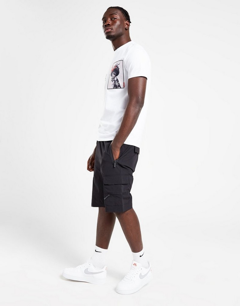 Pánské kraťasy SUPPLY & DEMAND ŠORTKY  RUMBLE V2 SHRT BLK SHORTS SUPTM16587 Černá