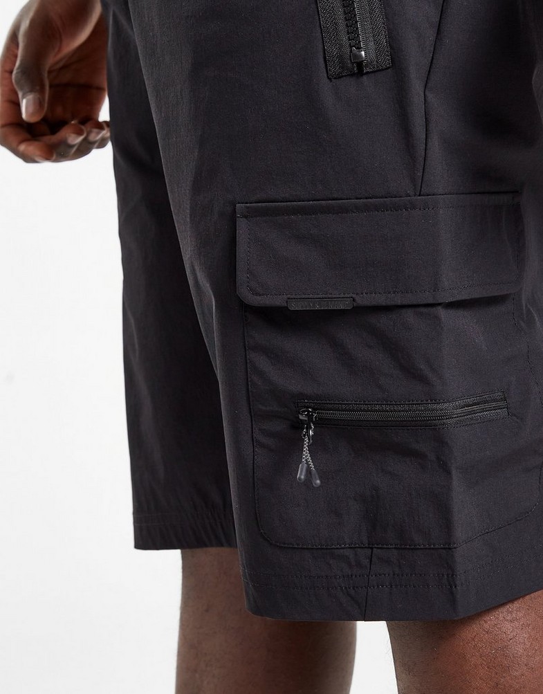 Pánské kraťasy SUPPLY & DEMAND ŠORTKY  RUMBLE V2 SHRT BLK SHORTS SUPTM16587 Černá