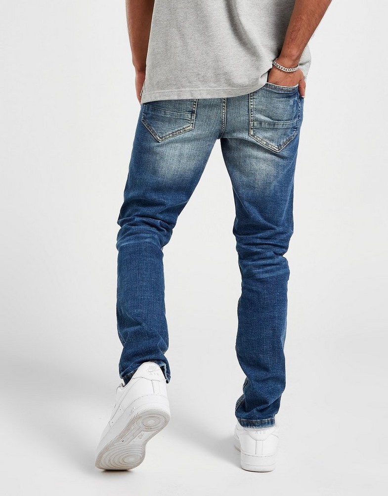 SUPPLY & DEMAND SPODNIE DENIM JEANS SUPTM16593 Granatowy