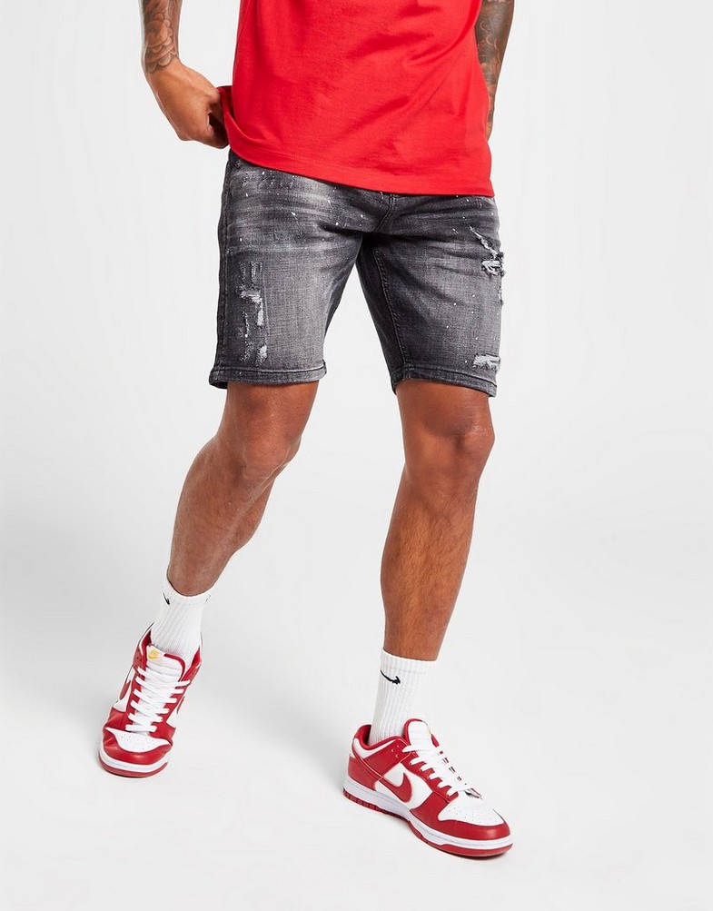 Krótkie spodenki, szorty męskie SUPPLY & DEMAND SZORTY NATIVE DENIM SH BLK SHORTS SUPTM16588 Czarny