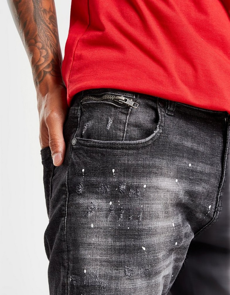 Krótkie spodenki, szorty męskie SUPPLY & DEMAND SZORTY NATIVE DENIM SH BLK SHORTS SUPTM16588 Czarny