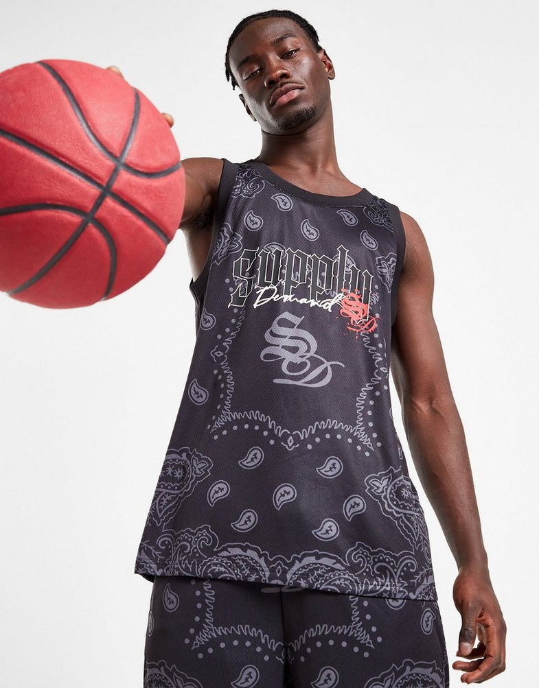 Чоловічі майки SUPPLY & DEMAND БЕЗРУКАВКА NASH BB VEST BLK VESTS SUPTM16600 Чорний