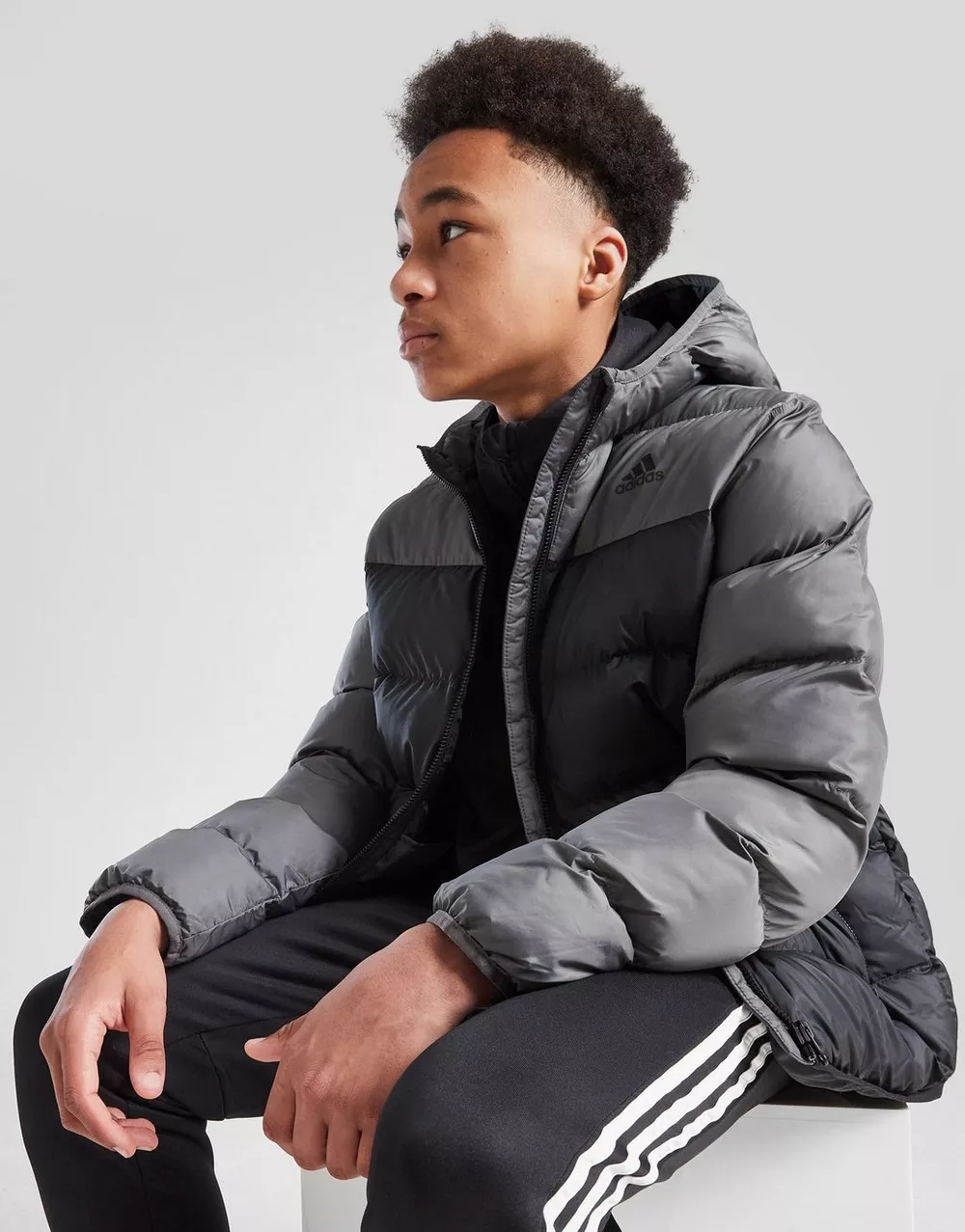 ADIDAS КУРТКА ЗИМОВА C/B PADDED JKT GRY/BLK B, фото 1 з 6